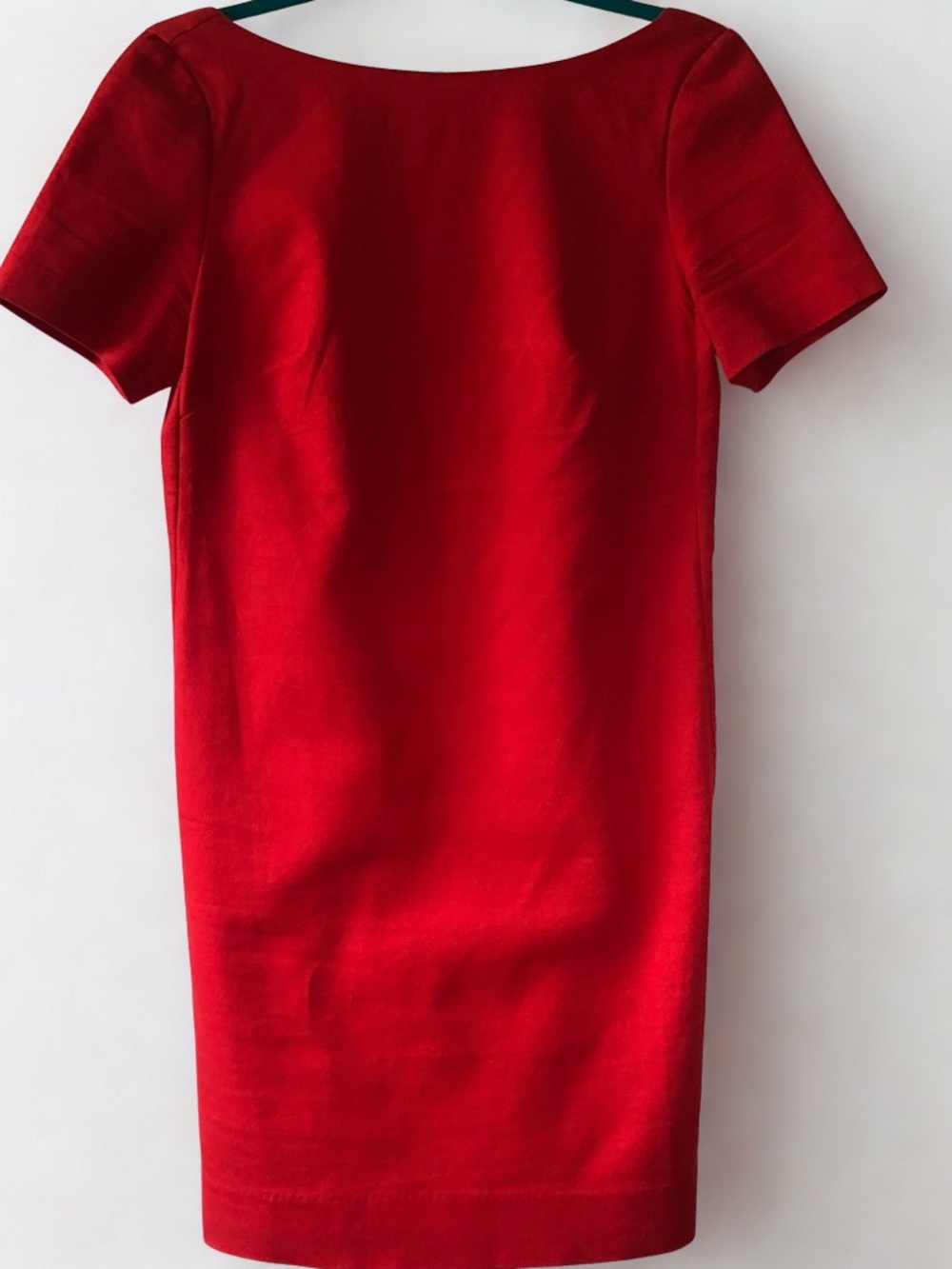 Maeve Red Shift Dress Women’s Open Back Bow Detail Mini Short Sleeve Size 4 - Picture 2 of 11